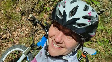 Selfie einer Fahrradfahrerin