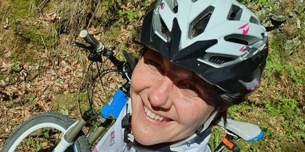 Selfie einer Fahrradfahrerin