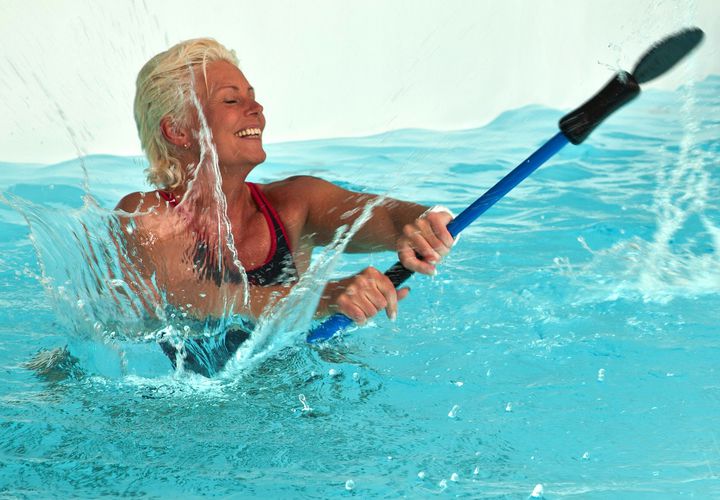 Spaß bei der Wassergymnastik