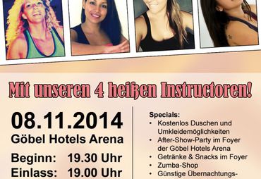 Bild zur News: Das Mega - Event in der Göbel Hotels Arena. Große Zumba - Party am 08.11.14