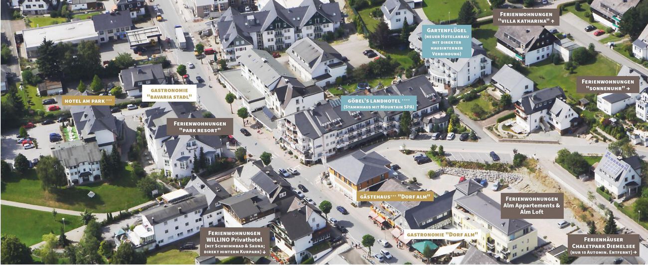 Übersichtsplan des gesamten Geländes rund um das Landhotel Willingen 