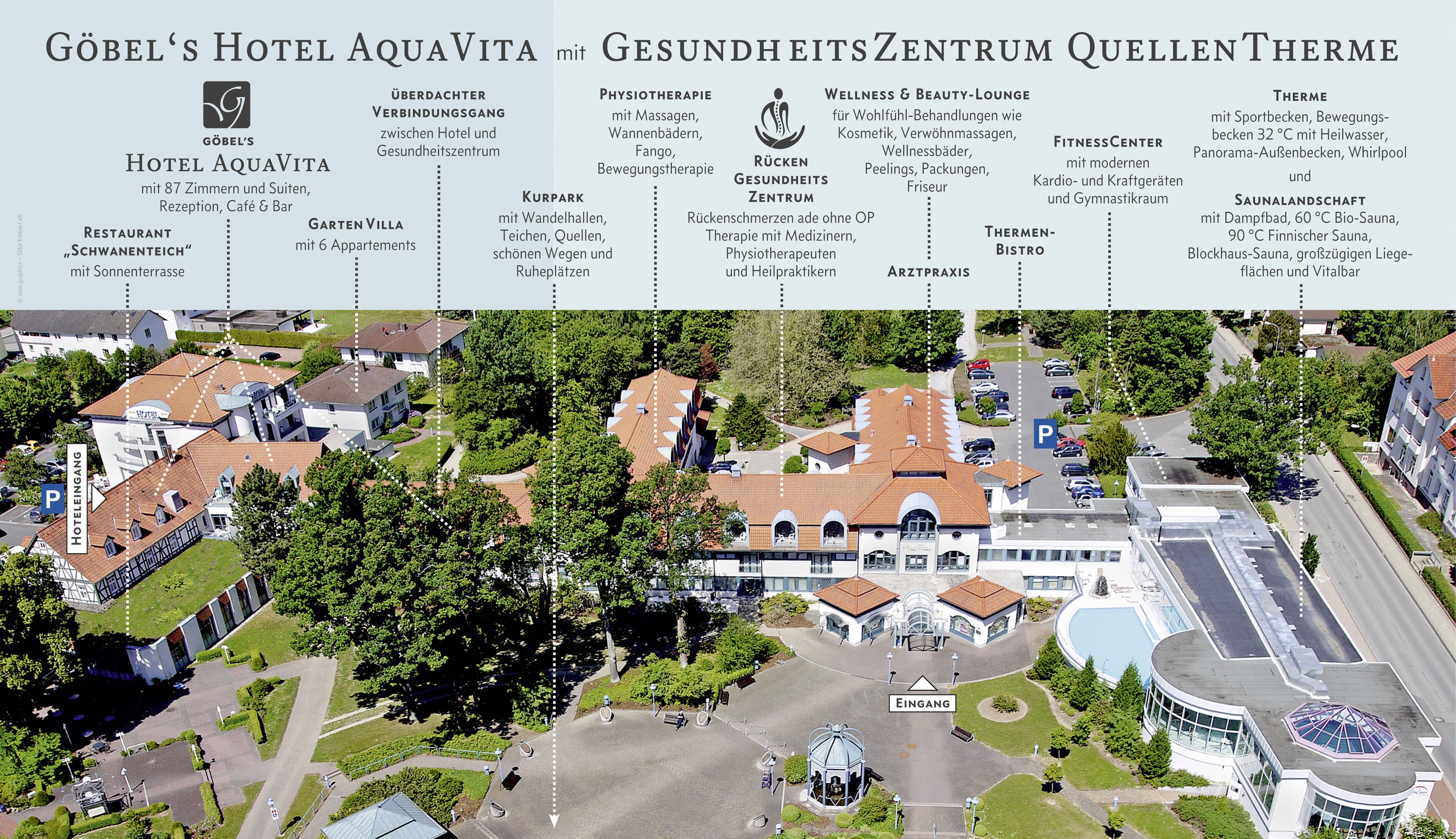Karte des Hotels Quellenhof mit Aqua Vita