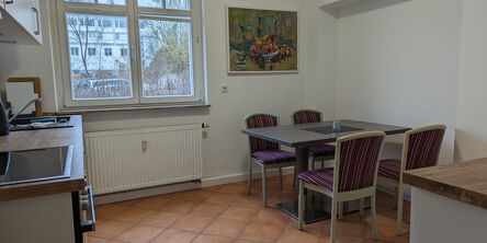 Küche und Esszimmer in Ferienwohnung Bad Wildungen