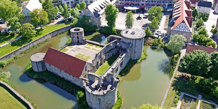 Blick von oben auf das Göbel's Schlosshotel Prinz von Hessen