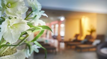 Deko im Wellnessbereich des Hotel Quellenhof
