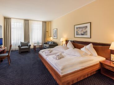 Deluxe Doppelzimmer im Altbau Hotel Quellenhof