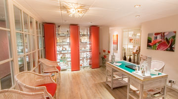 Das Beauty-Behandlungszimmer in Göbel's Hotel Stryckhaus.