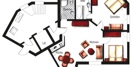 Grundriss der Villa Katharina 