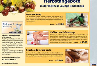 Bild zur News: Unsere Herbstangebote in der Wellness - Lounge im Göbels Hotel Rodenberg