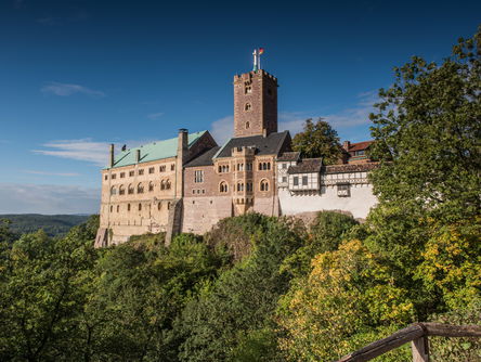 [Translate to english:] Die Wartburg am nordwestlichen Ende des Thüringer Waldes