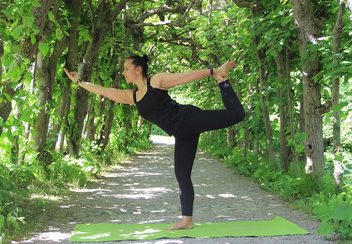 Yogalehrerin im Göbel's Hotel Quellenhof