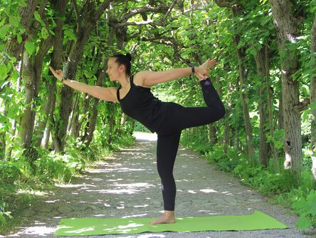 Yogalehrerin im Göbel's Hotel Quellenhof